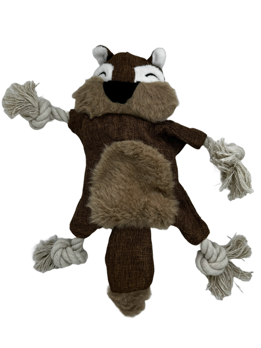 Divertido Juguete de Squirrel con Cuerdas para Mascotas